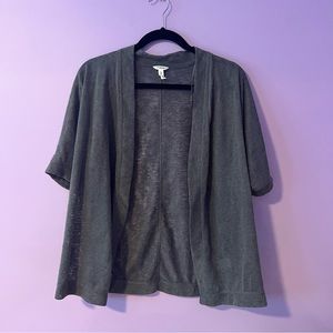 Aeropostale Light Open Gray Cardigan